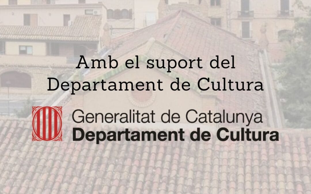 We receive a grant from the Department of Culture of the Generalitat de Catalunya for the roof works